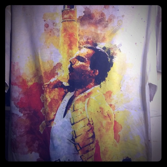Queen Freddie Mercury watercolor t shirt